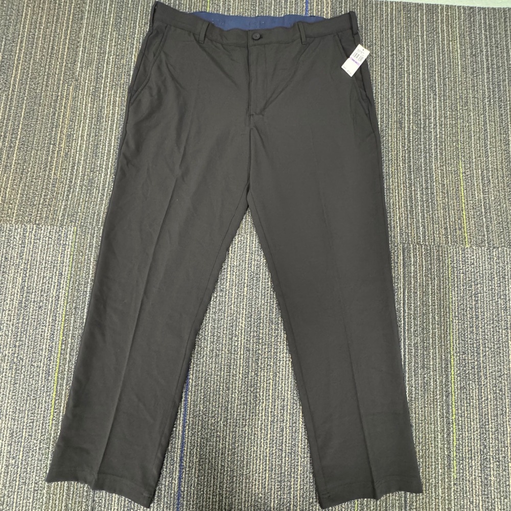 IZOD Golf Swingflex Pants Mens 38x30 Black New Straight Fit 4-Way Stretch UPF-40 - Picture 2 of 10